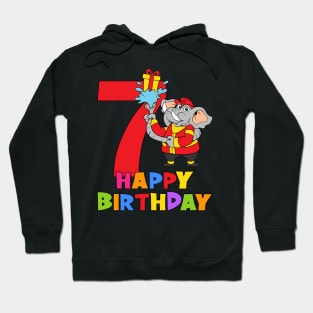 7th Birthday Party 7 Year Old Seven Years Hoodie